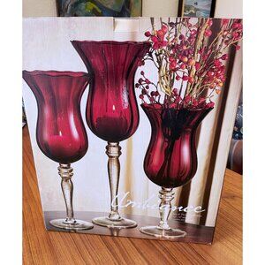 Home Essentials and Beyond - Ambiance - Set of Three 3 Hurricanes